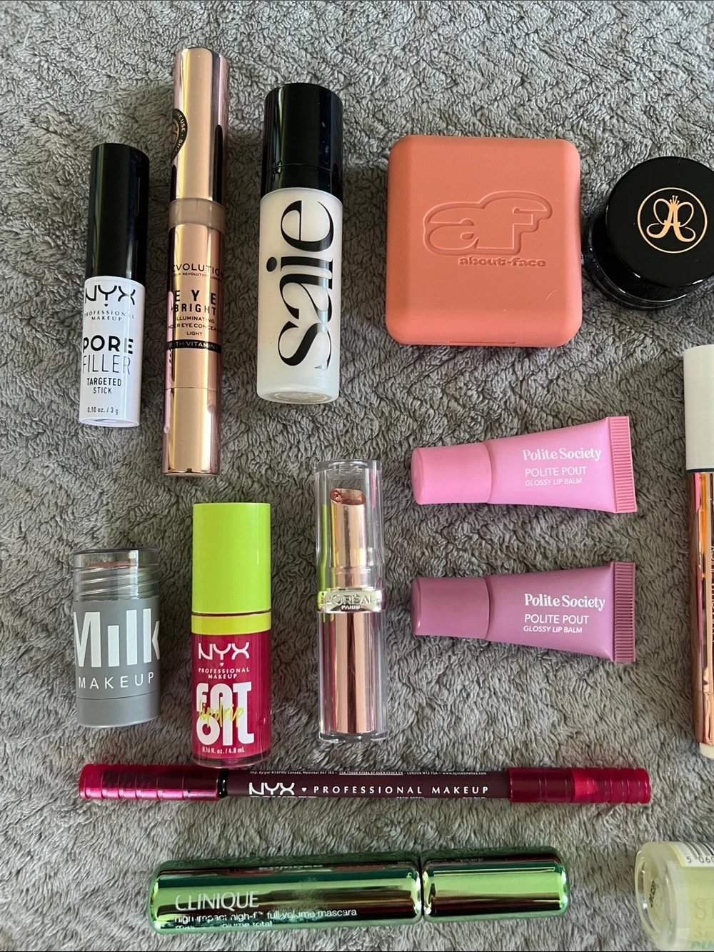 Used Makeup Lot Assorted Prestige Brands Eyes Face Brows Lips 20 Piece
